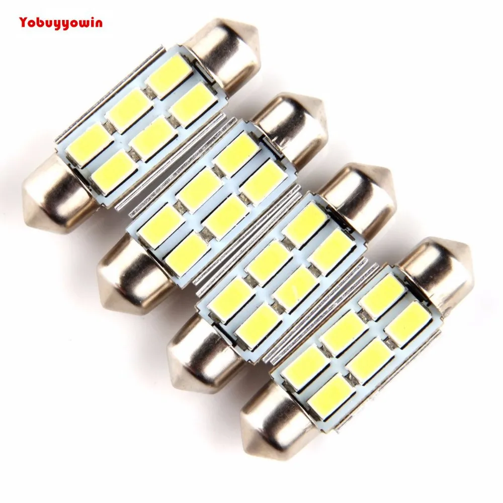 Torpedo Canbus Canceller 6 Led 5730 36mm Branco Frio Unidade Para Carro luzes de leitura, luzes de decoracao