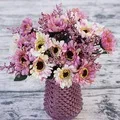 Künstliche Blumen Günstige Seidenhortensien Brautstrauß Hochzeit Heim Neujahrsdekoration Zubehör für Vasen-Pflanzen-Arrangements – Detail 21