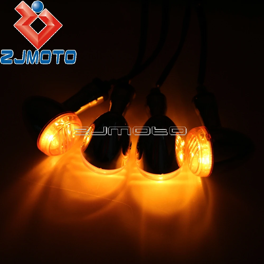 Motorcycle Amber Light Front & Rear Turn Signals For Suzuki Boulevard M109R VRZ1800 2006-2015 Turn Indicators Light Flash Lamp