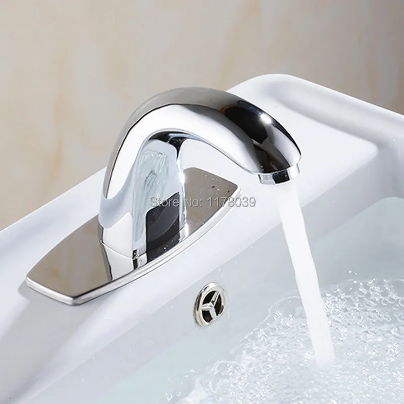 

DC/AC hot and cold Intelligent infrared sensor brass mixer tap,deck mounted Automatic induction bathroom basin faucet,J16982