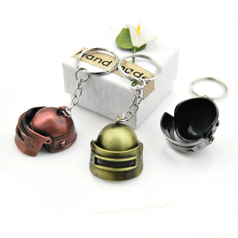 PUBG  Keychain Men Jedi Helmet Anime Key Chain  Metal Car Game Key Ring  Banner Holder Jewelry Gift Souvenirs