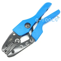 Ratcheting crimping tool for copper 6.3 crimp terminal 6.3mm² flag type uninsulated spring connector pliers AN-06FL crimper