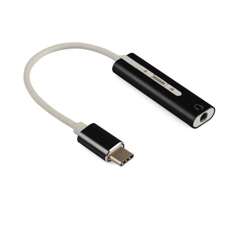 7.1 CH USB 유형 C 3.1 사운드 카드-3.5mm AUX 스테레오 이어폰 헤드폰 잭 어댑터 외부 케이블 범용 유형-C HIFI