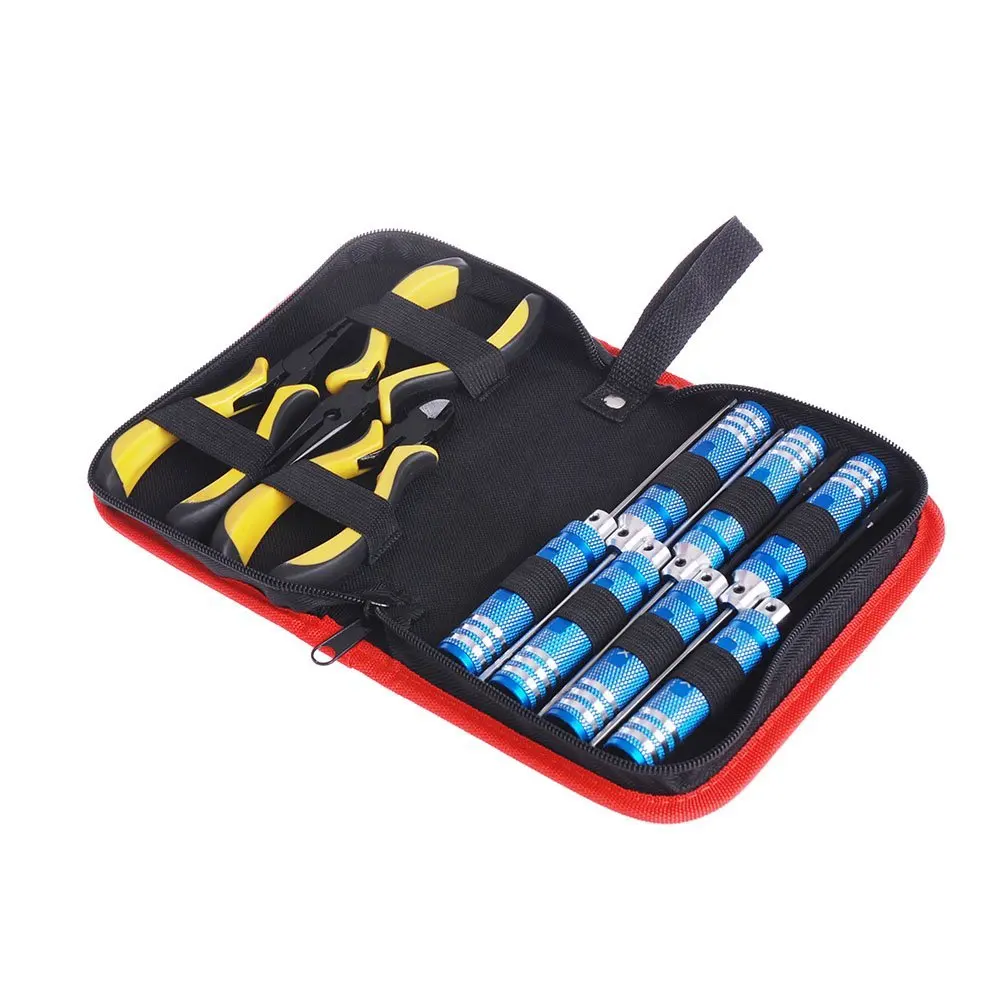 

EBOYU 10 in 1 Tool Kit Screwdriver Pliers with Box for Align 450 Helicopter Plane RC Model Car Repair