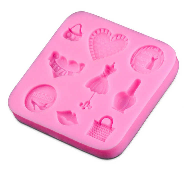 Hot New Arrival Wholesale Silicone Cake Mold Lady Use Fondant Cake Decorating Tools Silicone Bakeware D223