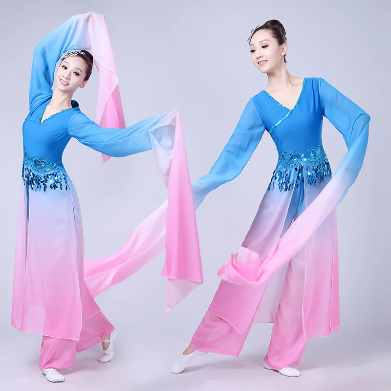 The new sleeves fleeting  classical dance costumes  cool dance modern dance costume adult female Plucking