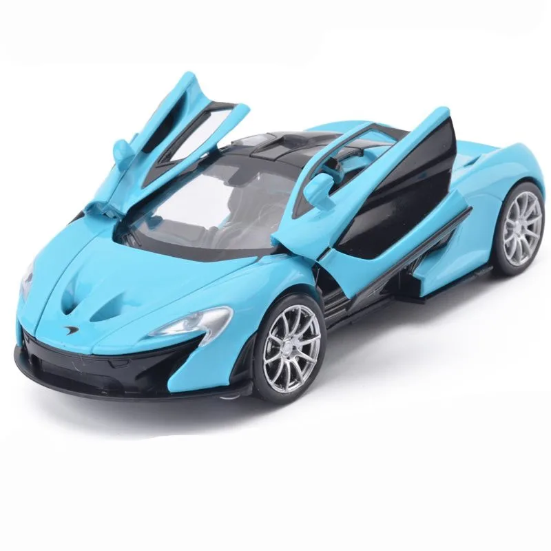 Boutique 1:32 P1 luxury sports car alloy model,high simulation die-cast metal sound and light pull back car model,free shipping