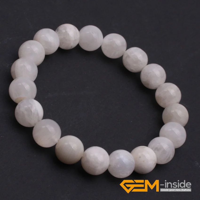 6mm 8mm 10mm 12mm natural moonstone bracelet natural stone bracelet Birthstone of June Symbol of health wealth free shipping 7\