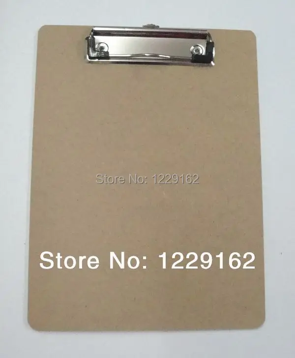 Free shipping (2pcs/lot) A4 Menu clipboard Plywood Wooden file clip board Writing clipboard Stationery