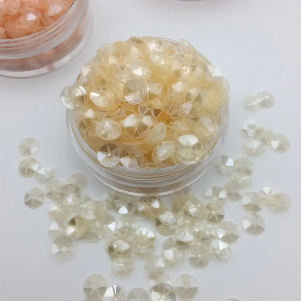 50g 6mm Deep Cup Sequins Round Paillette Embellishment Findings For Crafts DIY Accessory Crystal Pink Yellow Confetti Spangles