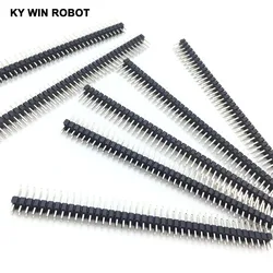 2.54mm 2x40 Pin copper plated Male Double Row Pin Header Strip Connector 80 Pin 10 PCS