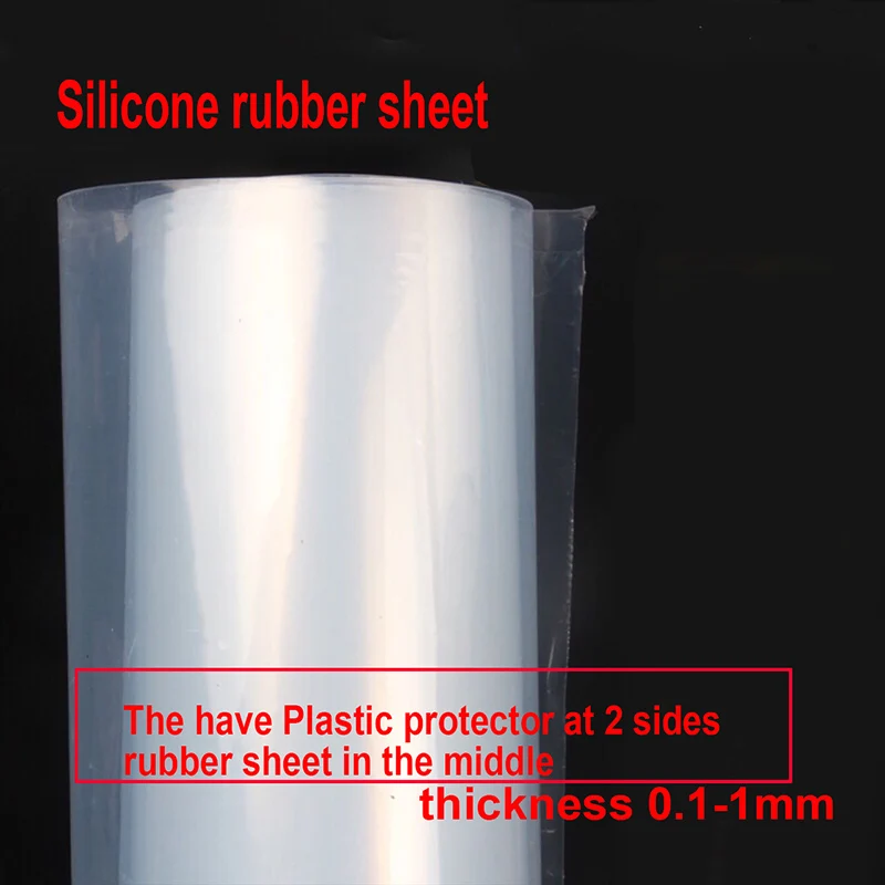 

0.1 0.2 0.3 0.4 0.5 0.6 0.8-3mm thickness Silicone rubber Sheet/Mat/Cussion pad film500*500mm thin board Rubber