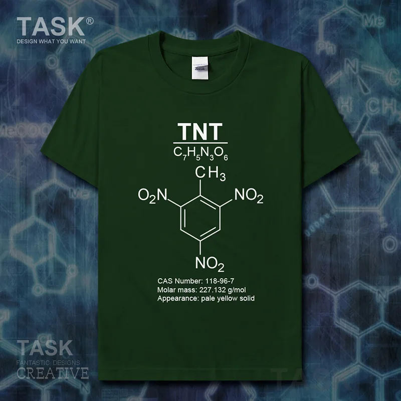 Explosion TNT Molecular Formula Chemistry Subject t-shirt new Tops t shirt mens clothes Short sleeve Fashion summercotton 01