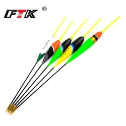 FTK 5pcs 2g 3g 4g Barguzinsky Fir Float Length 17.5cm-22.5cm Fishing Float Vertical Buoy Float Fishing Tackle For Carp Fishing