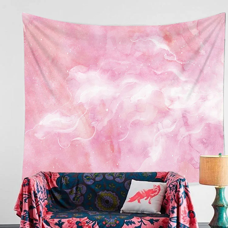Colorful Cloud Tapestry for Girl's Bedside, Bedroom Background, Wall Decoration, Tablecloth, Curtain, Hang Cloth