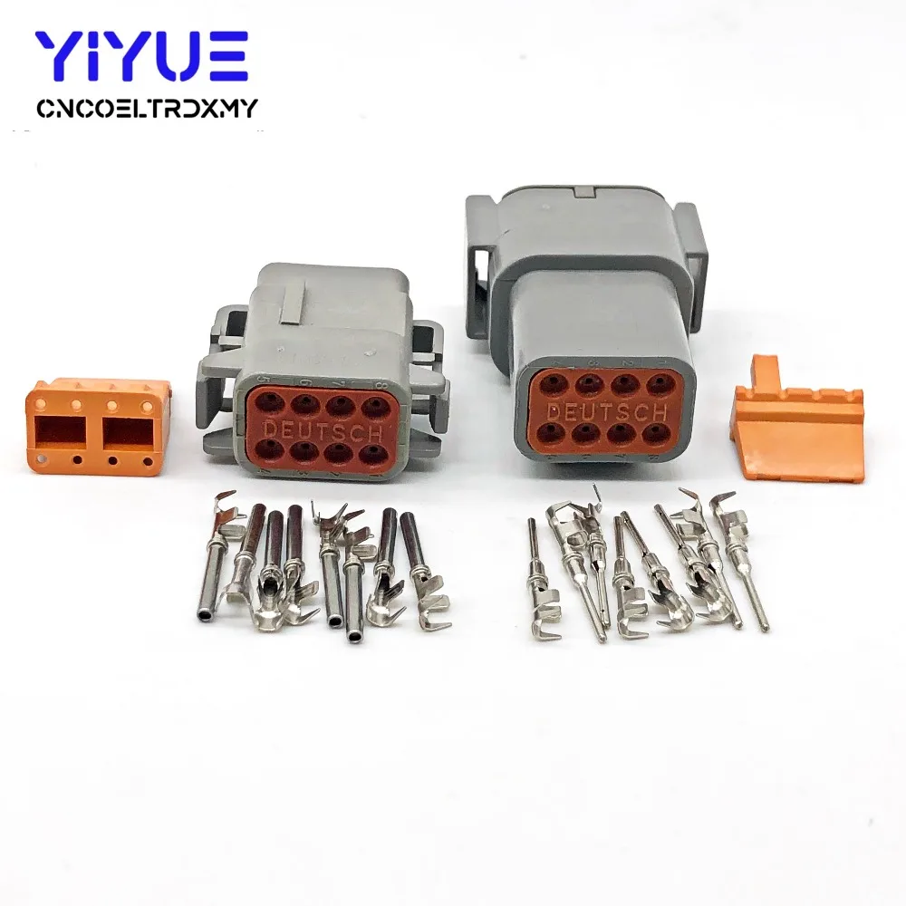 1 Sets Deutsch DTM 2-12P Male Female Auto Waterproof Connector Automotive Sealed Plug With Pins