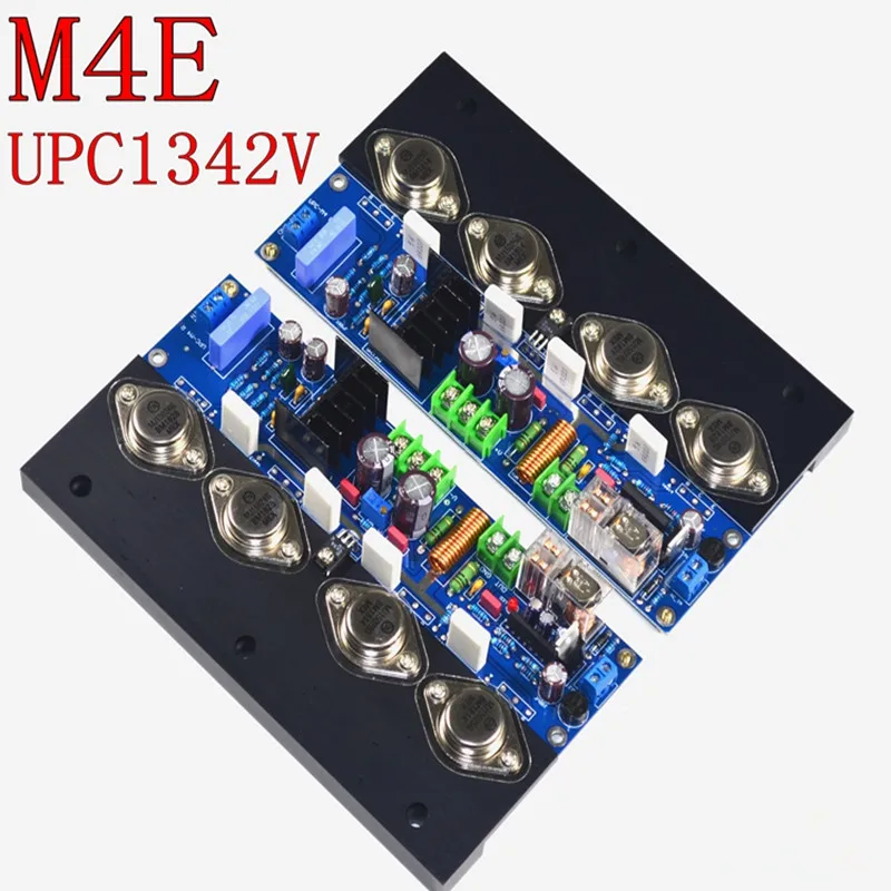 M4E Symmetrical design UPC1342V fever HIFI gold seal ON MJ15024 MJ15025 tube Class AB 160W+160W audio amplifier board