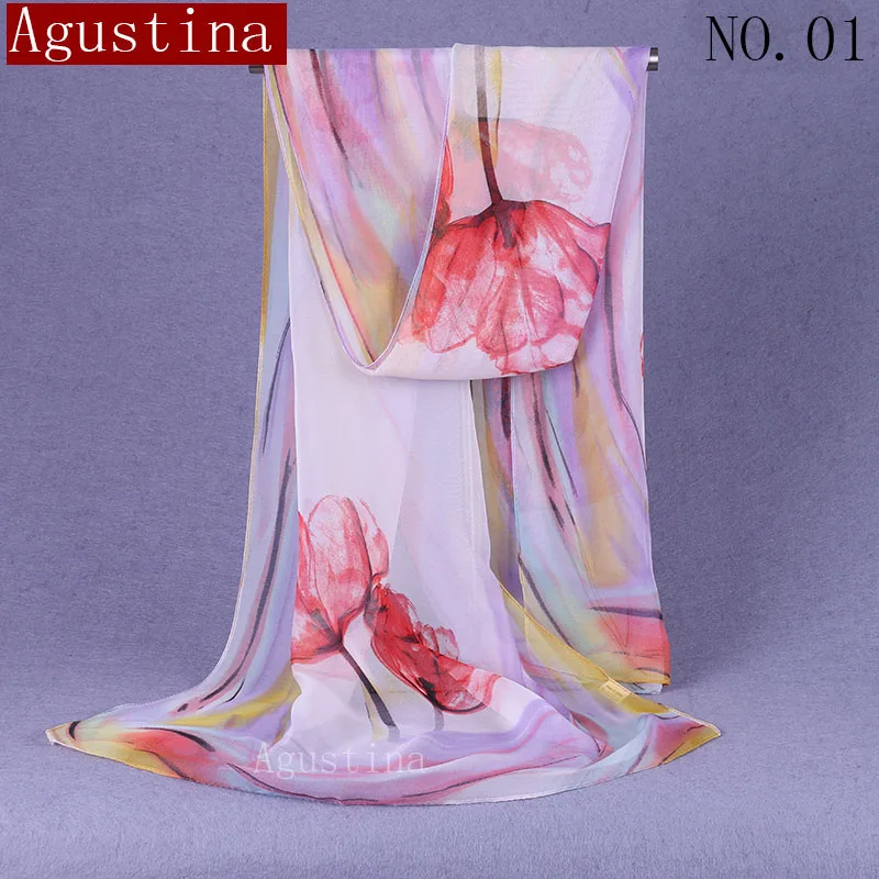 100% silk feel printing Gradient scarf fashion women headscarf designer brand luxury shawl for scarves stoles Comfortable shawls