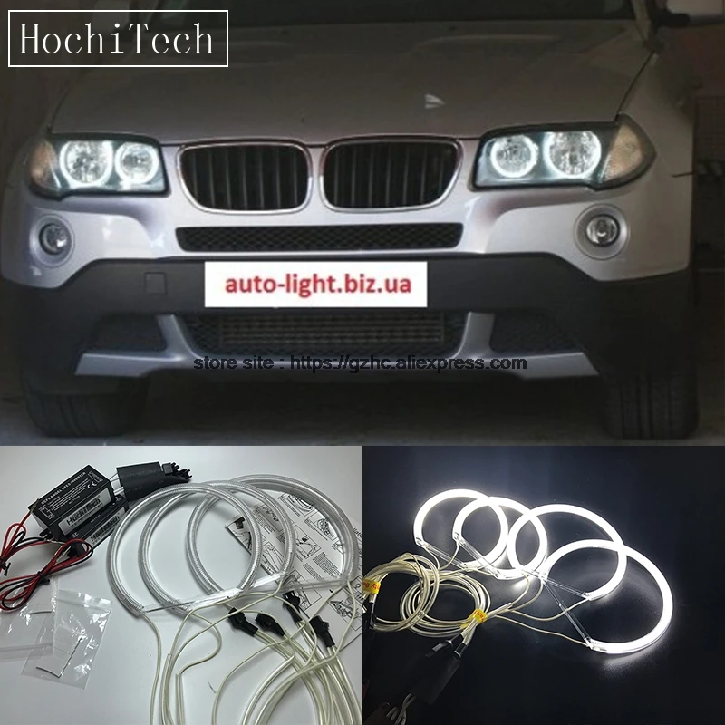 HochiTech For BMW E83 X3 2003-2010 Ultra Bright Day Light DRL CCFL Angel Eyes Demon Eyes Kit Warm White  Ring