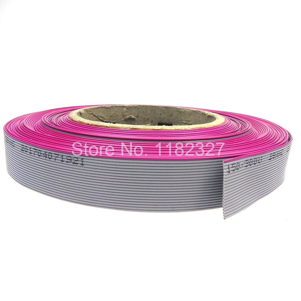 High Quality Flat Rainbow Ribbon Cable 20Pin 1.0mm pitch Grey Color 28AWG IDC Flat Ribbon Cable for IDC FC 2.0MM Connector