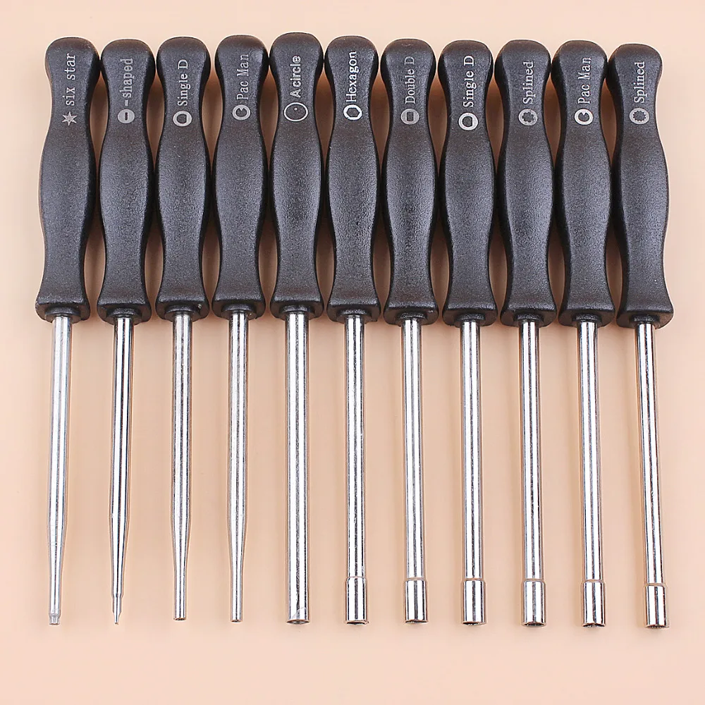 11Pcs/set Carburetor Adjusting Tool Screw Driver Carburetor Screwdriver for Chainsaw Blower Trimmer Brushcutter Set of Tools