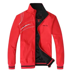 Red Jacket Men New Spring Double Side Wear Coat Sportswear Clothes Top Plus Size 5XL Bomber Jacket Veste Jaqueta Masculina