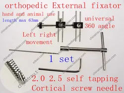 Medical small animal orthopedic instrument Universal 360 degree adjustable hand external fixation self tapping screw needle pet