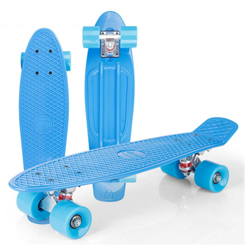 Mini Cruiser Skateboard Color Single Rocker Skate Board Four Wheels Small Fish Plate Outdoor For Adult Kids Step Transport IE01