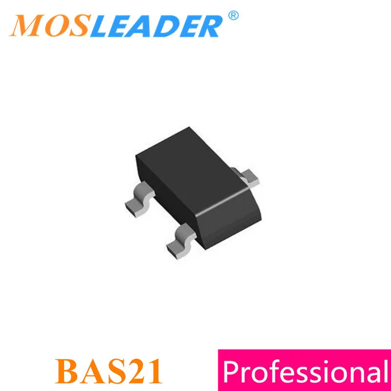 

Mosleader BAS21 SOT23 3000PCS BAS21LT1G BAS21LT1 250V 75V 200mA 0.2A Made in China Switching diode High quality