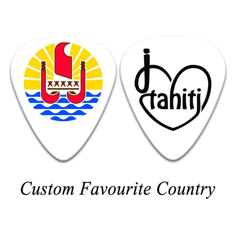 100pcs Personalized Custom on White Celluloid Guitar Picks Make Your Own Logo & Design Double Side Normal Printing Free Shipping