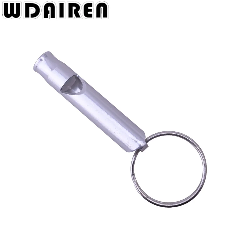 5Pcs/lot Mini Aluminum Alloy Whistle Keyring Keychain For Outdoor Emergency Survival Safety Sport Camping Hunting Random Color