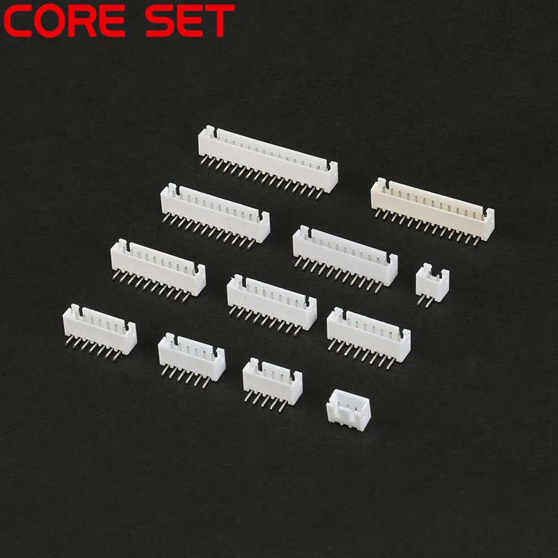 50PCS/Lot XH2.54 Right Angle Pin Header Connector 2P 3P 4P 5P 6P 7P 8P 9P 10P 11P 12P 13P 14P 16P 2.54mm Pitch XH For PCB