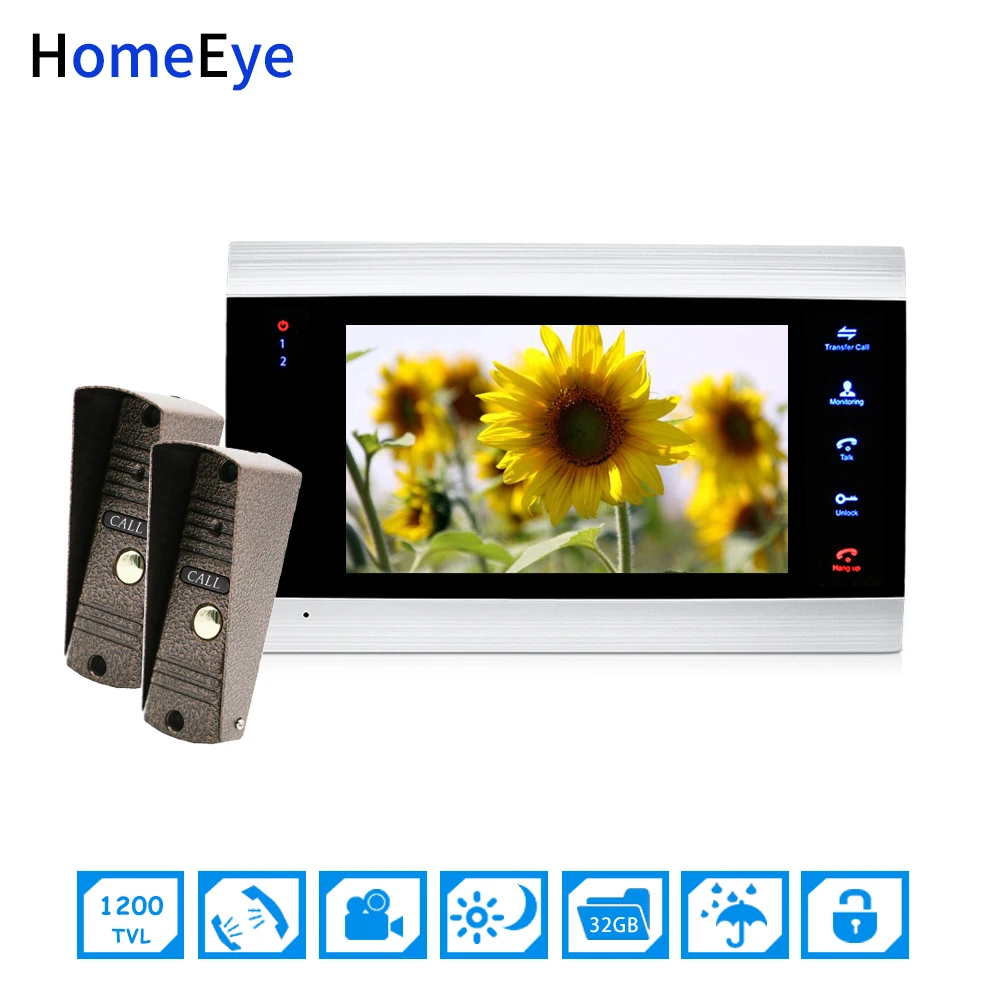 

Wholesale Video Doorbell Video Intercom 2-1 Home Access Control System Motion Detection Multi-languages OSD Menu Touch Button