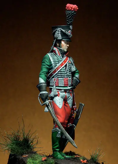 Unpainted Kit 1/24 75mm Light Cavalryman of 12th  75mm  figure Historical Uncolor Resin Figure miniature garage kit