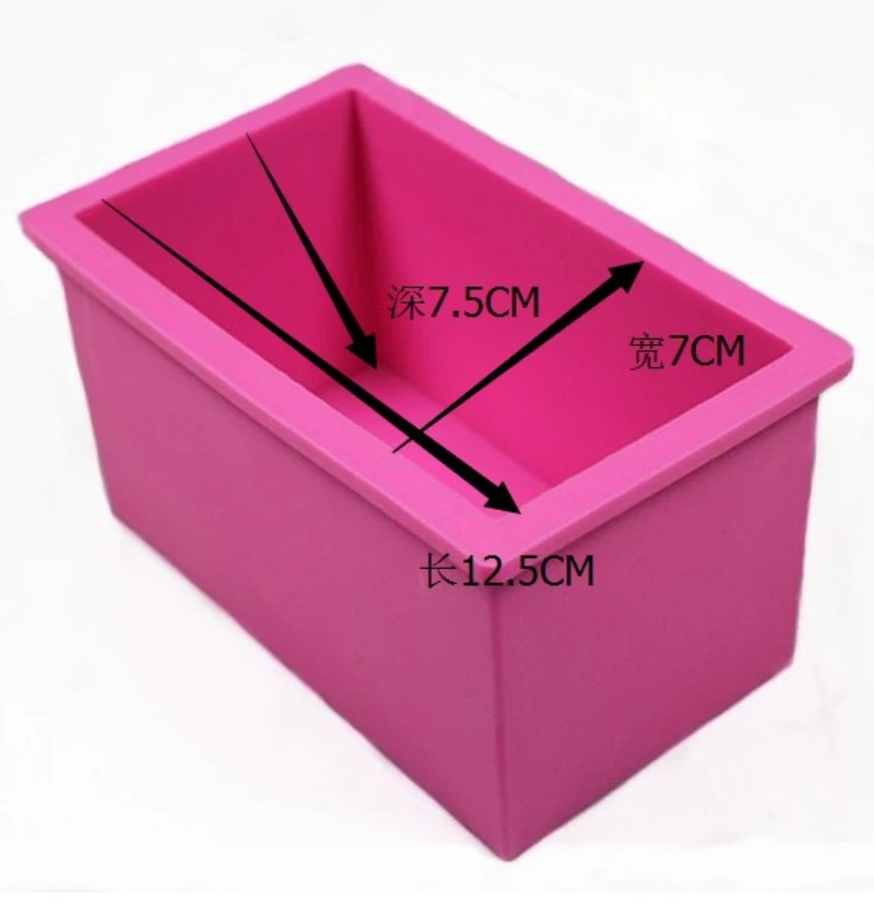 600ml Large Square Soap Silicone Mold Rectangle Chocolate Cake Bakeware Mould Food-Grade Silicone Candle Molds DIY Soap Craft