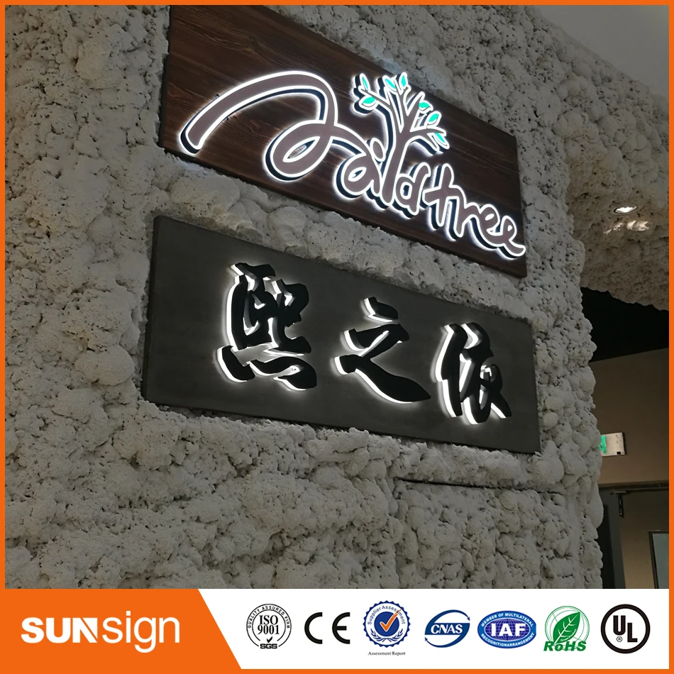 shop sign crystal Acrylic alphabet letter sign with led light