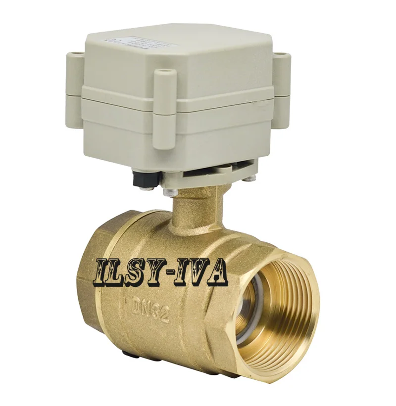 

AC/DC 9~24V DN32 brass electric operated valve,2 way CR02,CR05 motorized ball valve