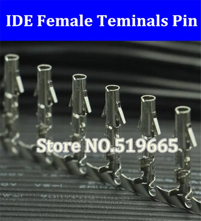 

500 Molex female Cold 5.08mm Large IDE 4pin Terminal Connector Pin Ide Line Conversion for IDE male Connector