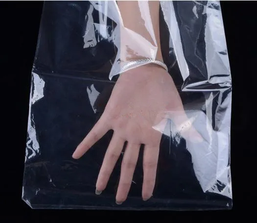 100pcs/lot-width(30cm-60cm) PVC Heat Shrink Wrap storage Bag Seal Bag Clear Plastic Polybag Gift Cosmetics Packaging Pouch