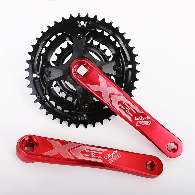 Bike Crank mtb mountain bike 24-34-42T Bicycle Crankset 170mm aluminum alloy crank square hole 7 8 9 Speed Chainwheel