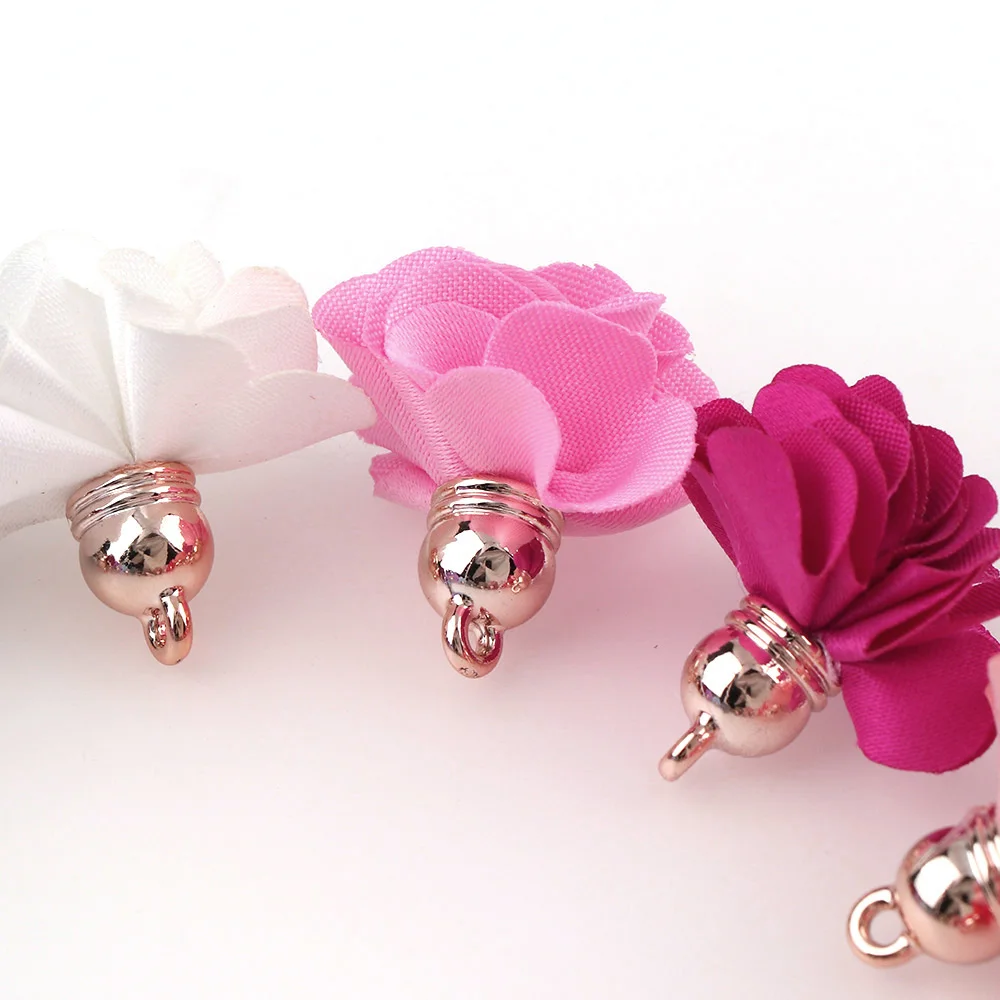 Image 5: 10 pièces petit pétale fleur gland bijoux à bricoler soi-même faisant des résultats fleurs pendentif glands bijoux accessoires