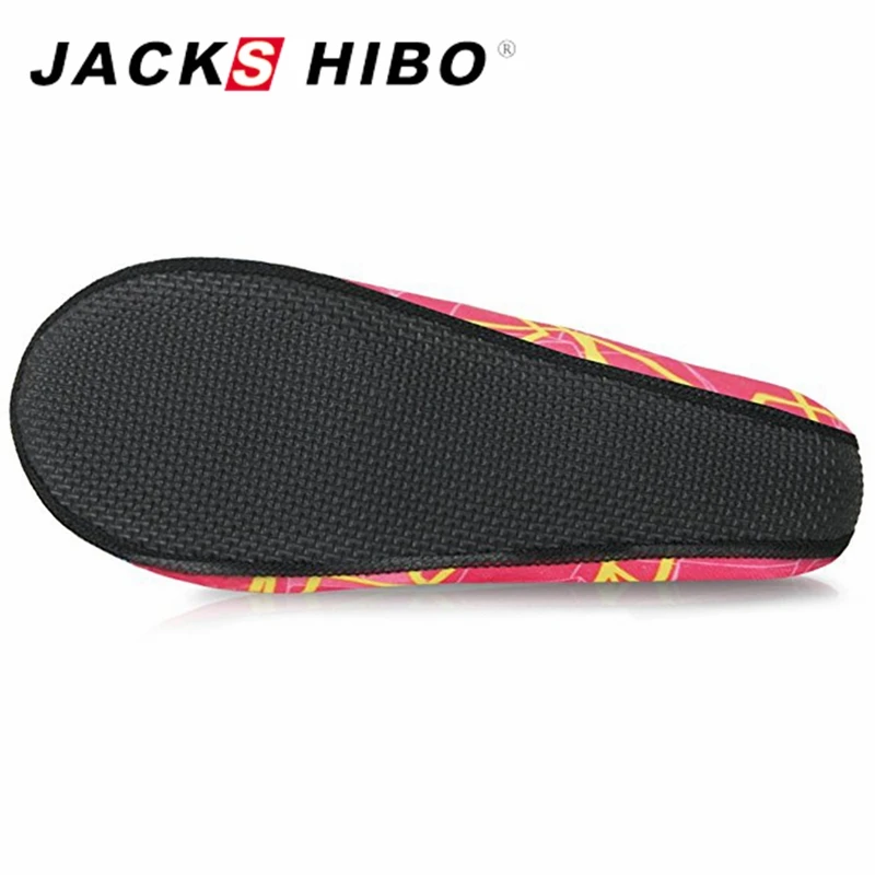 JACKWinterBO-Chaussures d\'eau pour femmes, grande taille, à rayures colorées, pour la plage