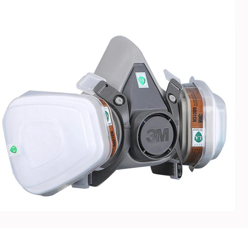 3M 6200 Half Face Painting Spraying Respirator Gas Mask 15 In 1 Suit Safety Work with 6001 Filter Dust Mask