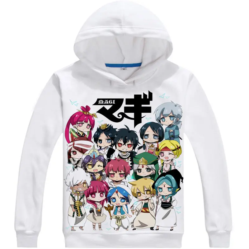 

Magi: The Labyrinth of Magic Hoodie Anime Aladdin Cosplay white hoodies Cute Sweatshirts Japanese Cartoon Fans