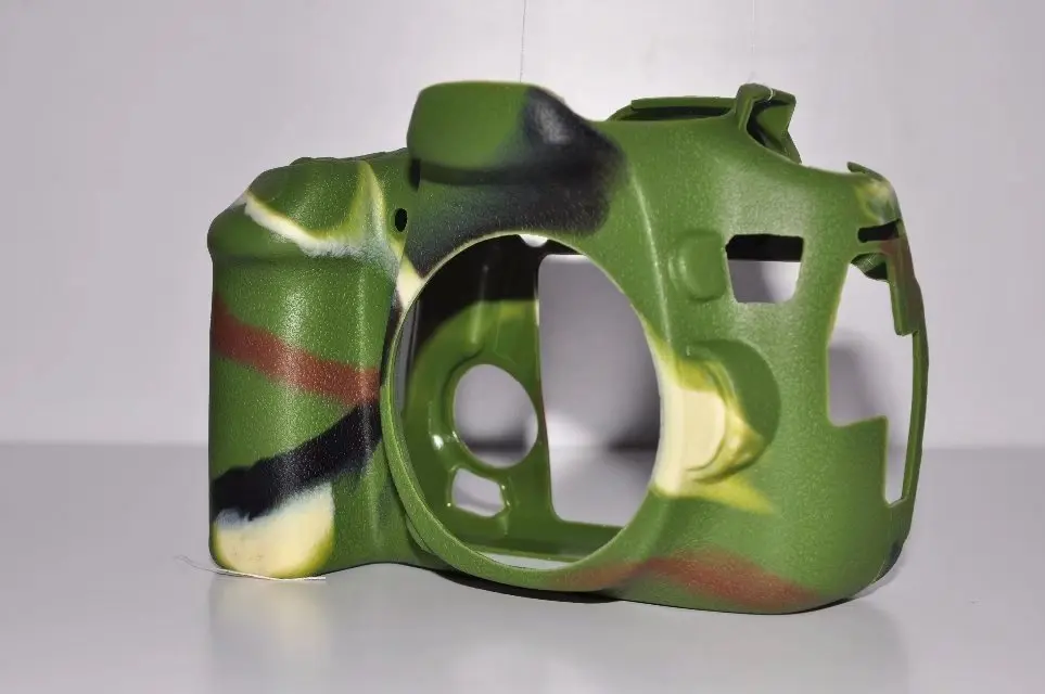 Приятный мягкий силиконовый резиновый защитный корпус для камеры, чехол для Canon 70D