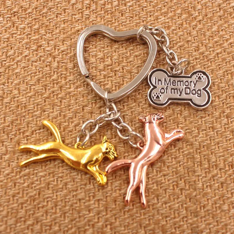 Belgian Malinois Dog Animal Gold Silver Plated Metal Pendant Keychain For Bag Car Women Men Key Ring Love Jewelry K148