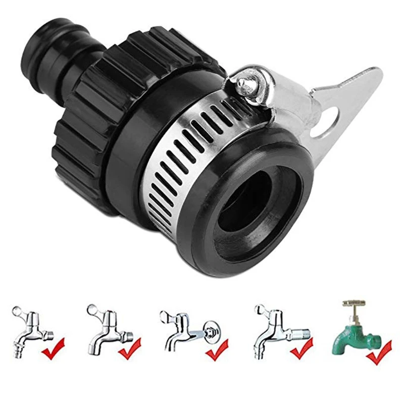 Tap Connector Universal Adapter Hose Pipe Fitting for Kitchen Garden Car Washing