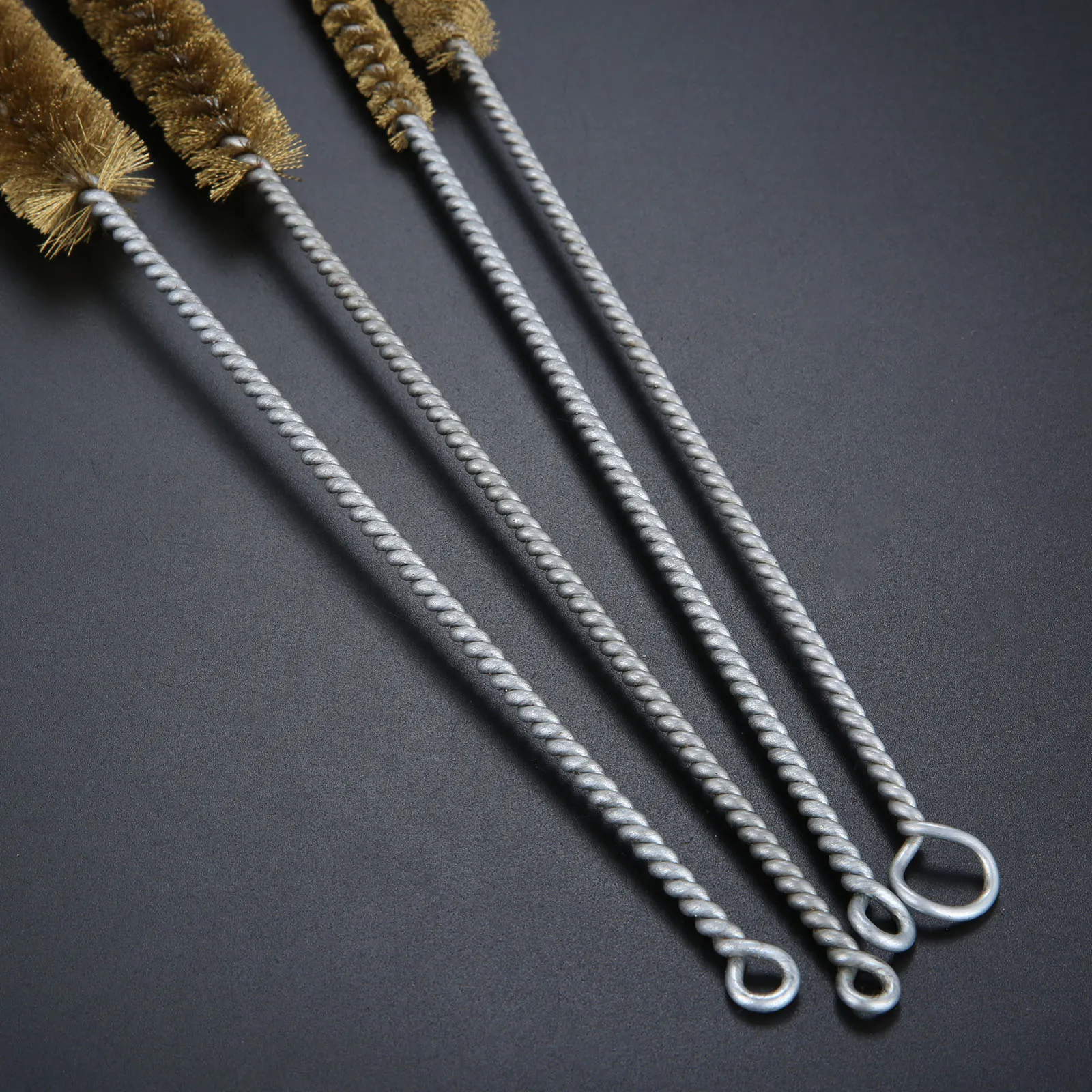 Wire Tube Brush Cleaning Tools 10mm 15mm 20mm 25mm Diameter Spiral Twisted Brass Wire Tube Brush 30cm