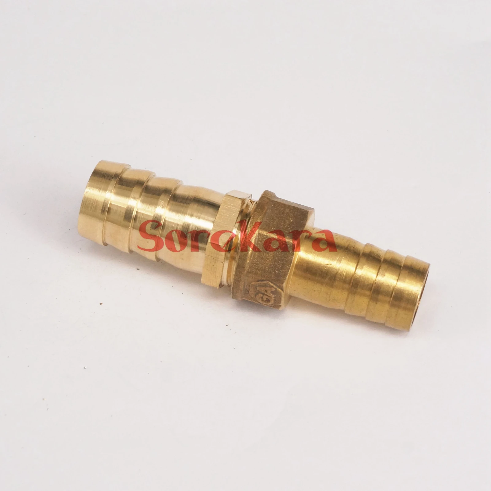 

Hose Barb I/D 16mm x Hose Barb I/D 19mm Brass coupler Splicer Connector fitting for Fuel Gas Water