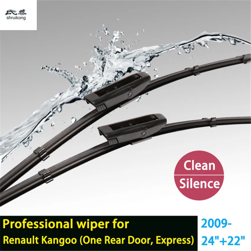 2pcs/Lot Car Wiper Blades For Renault Kangoo (One Rear Door, Express, From 2009 Onwards) 24